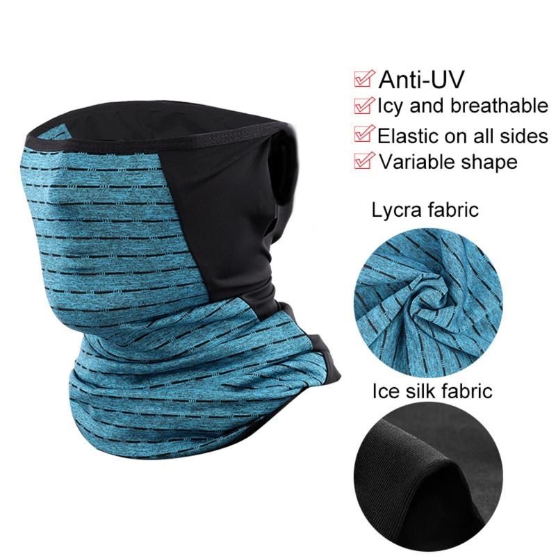 Unisex Outdoor UV Protection Hanging Ear Bandana Face-Green