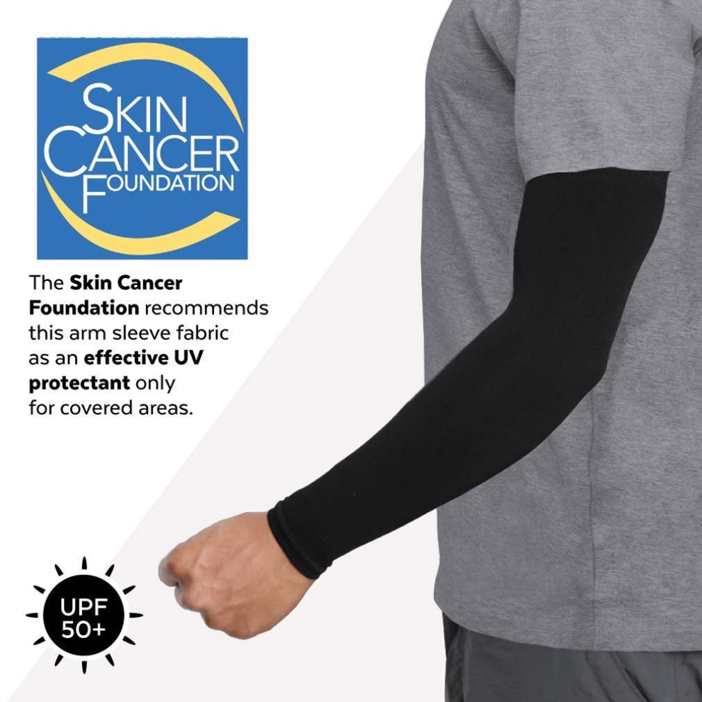 Uv Protection Cooling Arm Sleeves Upf 50 Compression Sun Sleeves Men And Women-black
