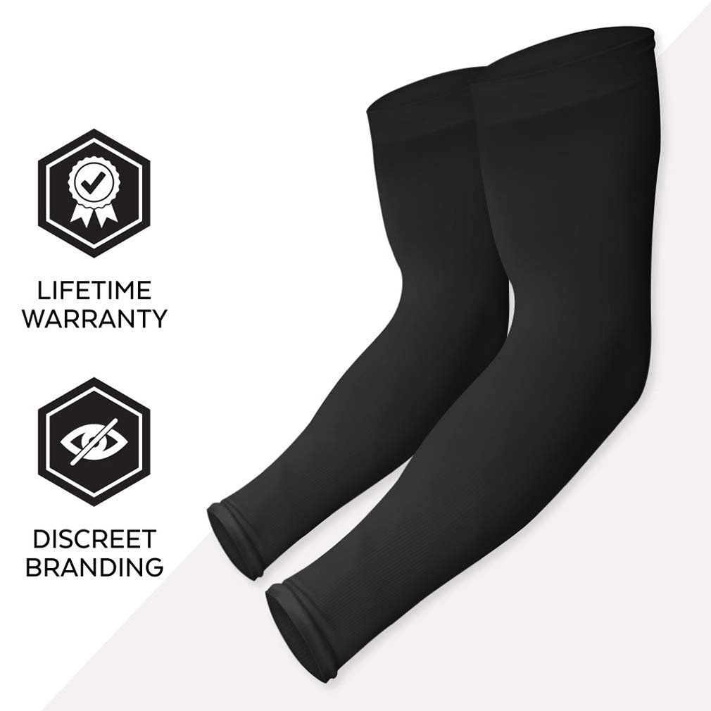 Uv Protection Cooling Arm Sleeves Upf 50 Compression Sun Sleeves Men And Women-black