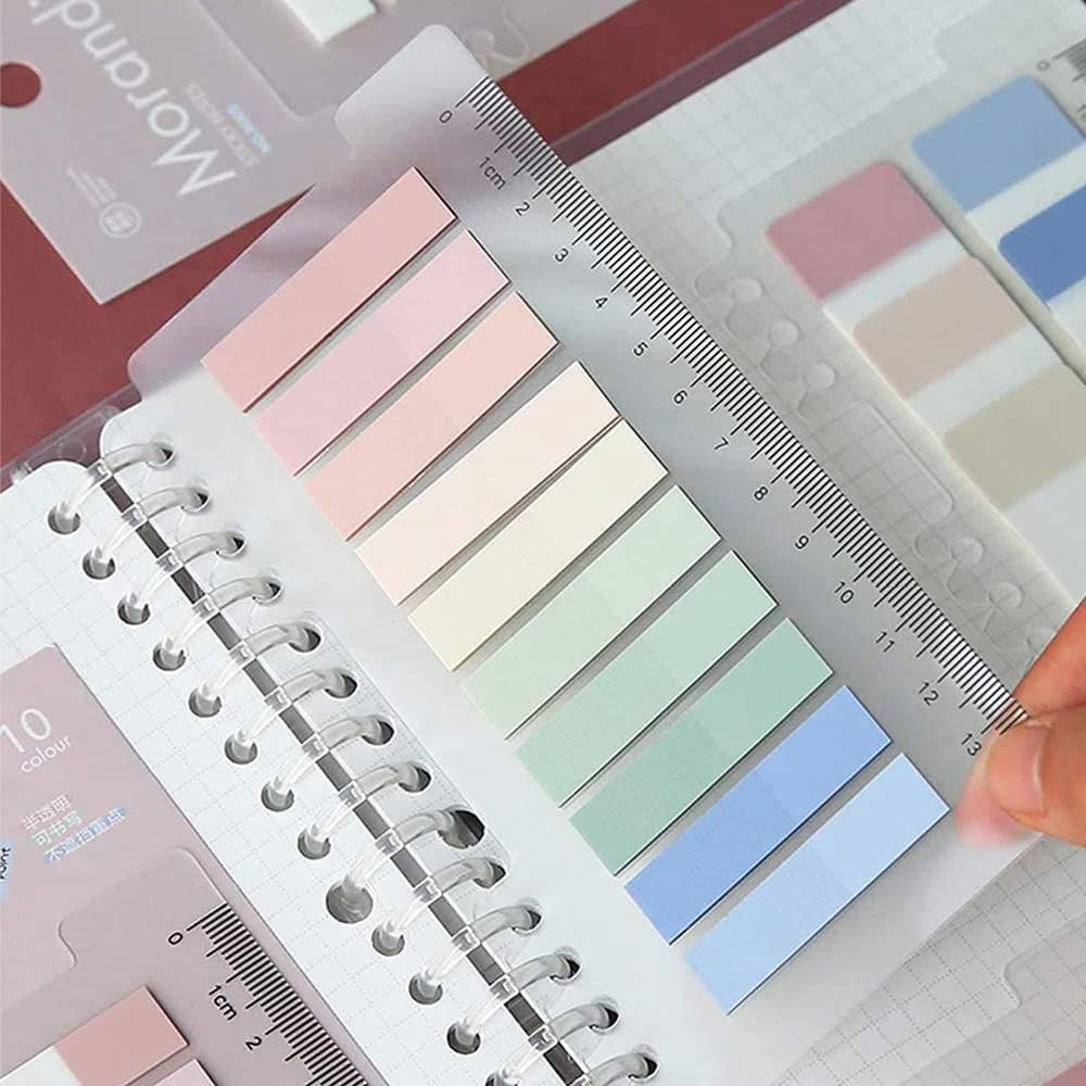 Index Tabs With Ruler, 4 Pack 660 Pieces Sticky Tab