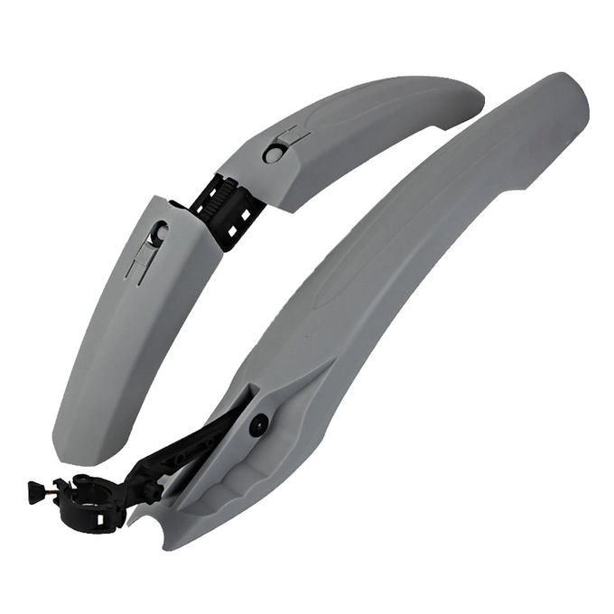 Bike Mudguard Set Front Rear Fender With Tail Light Cycling Gray