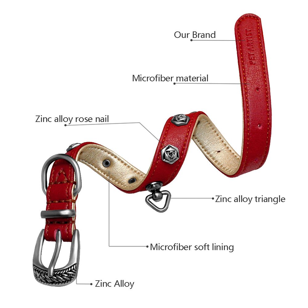High Quality Dog Collar Real Leather Puppy Dogs Collars