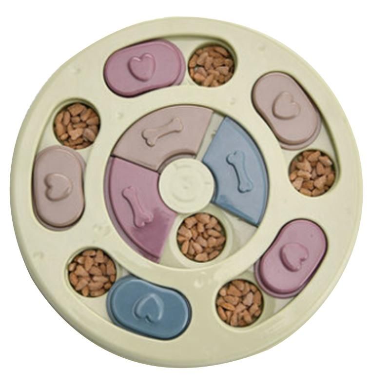 Pet Puppy Treat Dispenser Dog Puzzle Toy Bowl Feeder Green