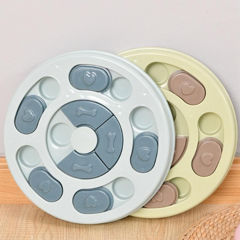 Pet Puppy Treat Dispenser Dog Puzzle Toy Bowl Feeder Green