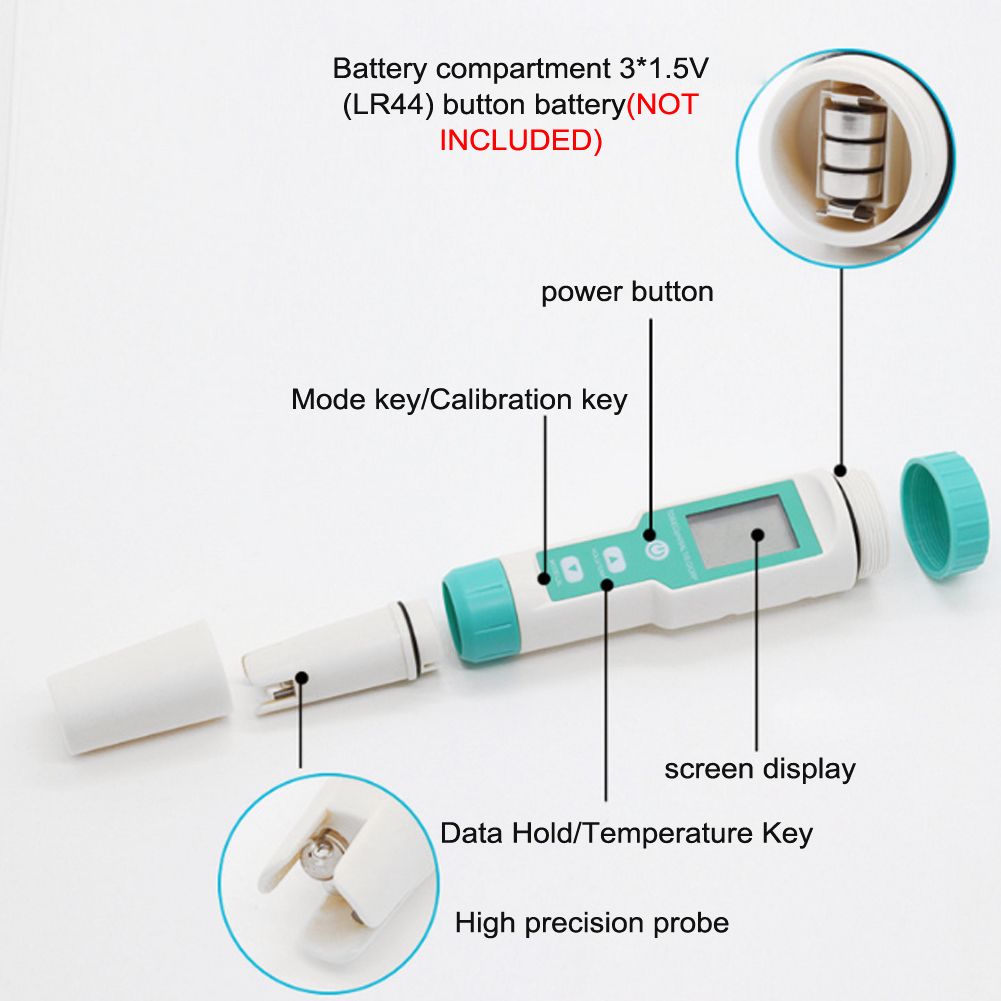 Handheld Portable Water Quality Tester 7 In 1 PH Total