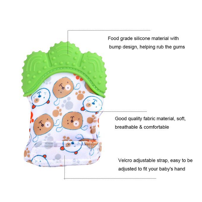 Cute Food Grade Silicone Molar Gloves Baby Infant Tooth-