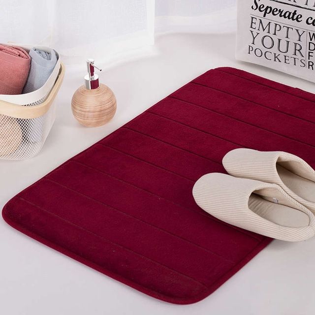 Non Slip Water Absorption Rug Bathroom Mat, Size:40X60CM