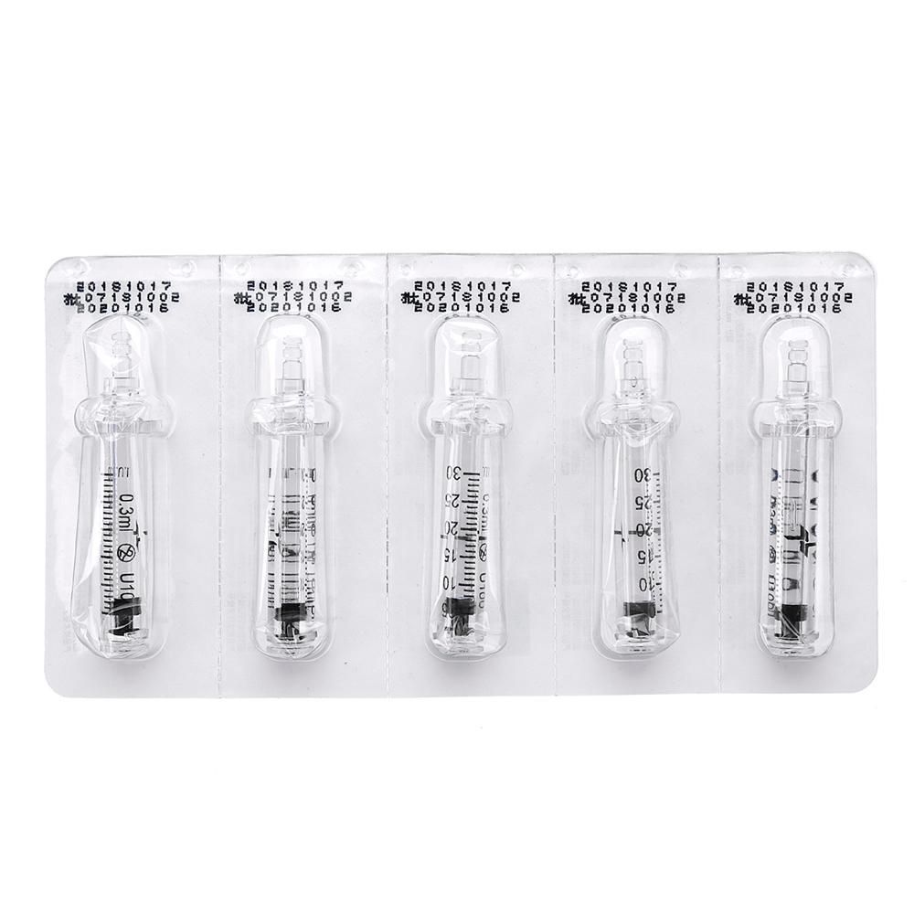 5Pcs 0.3ml Ampoule Heads + 1Pc Taking Medicine Needle for Hyaluron Pen Multi Shot Accessory Attachment