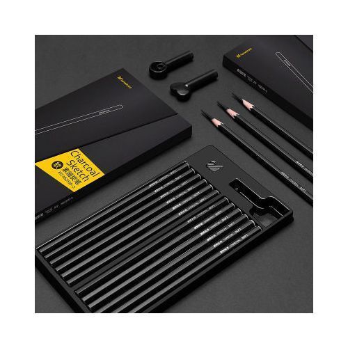 12pcs Sketch Pencils Erasable Charcoal Set Painting Pencils