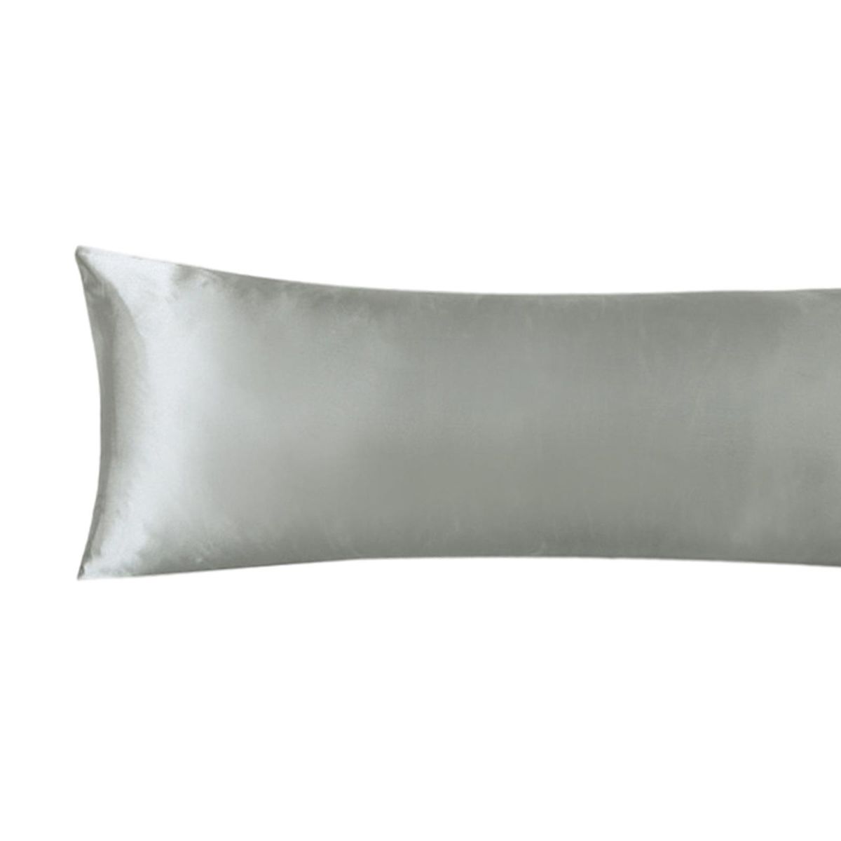 Satin Body Pillow Cover Cool Silk Pillowcase For Bedroom Light Gray