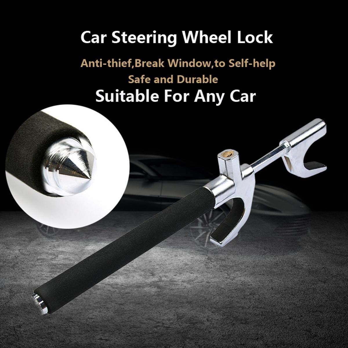 Automobile Steering Wheel Lock Anti-theft Lock Car Safety Hammer Broken Window