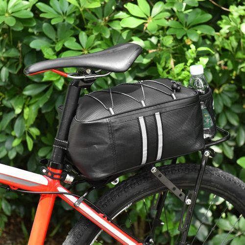Bike Trunk Bag With Waterproof Rain Cover Bicycle Rear Bag