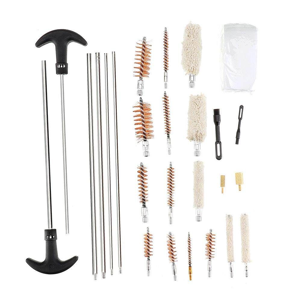 7.62/12g/20g/9mm Aluminum Case Brush Cleaning Kit Universal Brass Rod Steel Cloth Brush Kit Set