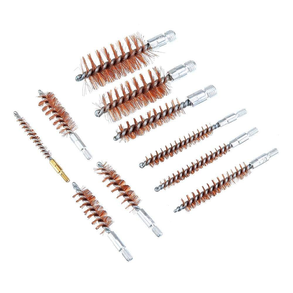 7.62/12g/20g/9mm Aluminum Case Brush Cleaning Kit Universal Brass Rod Steel Cloth Brush Kit Set