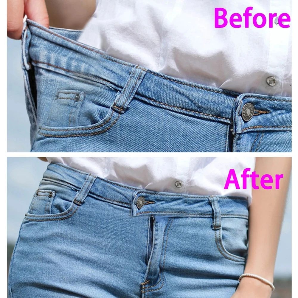 10Pcs Metal Jeans Button Detachable Pants Snap Fastener Pins
