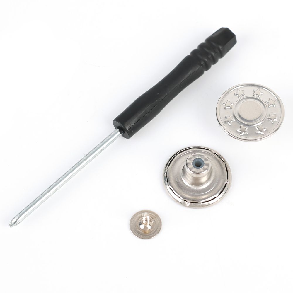 10Pcs Metal Jeans Button Detachable Pants Snap Fastener Pins