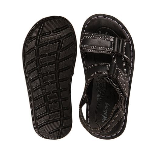 Kids Leather Sandals - Black