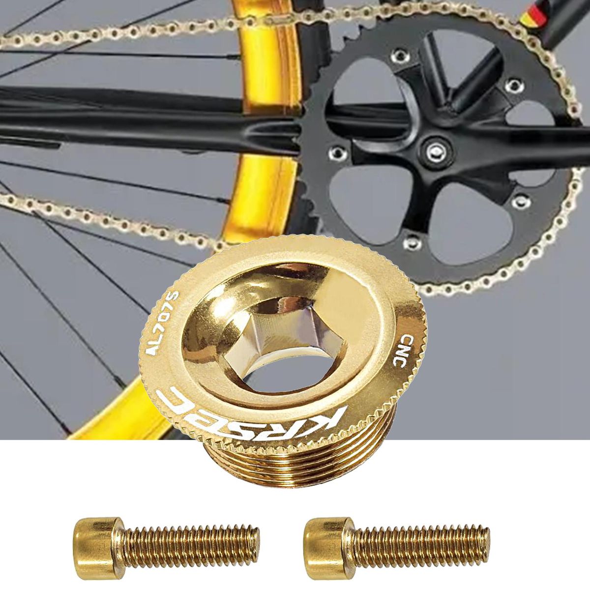 1 Set Crank Cover Screws MTB Crank Cover Screws Set Golden