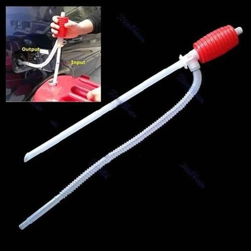 Portable Car Manual Hand Siphon Pump Hose Gas Oil Liquid Syphon Transfer Pump