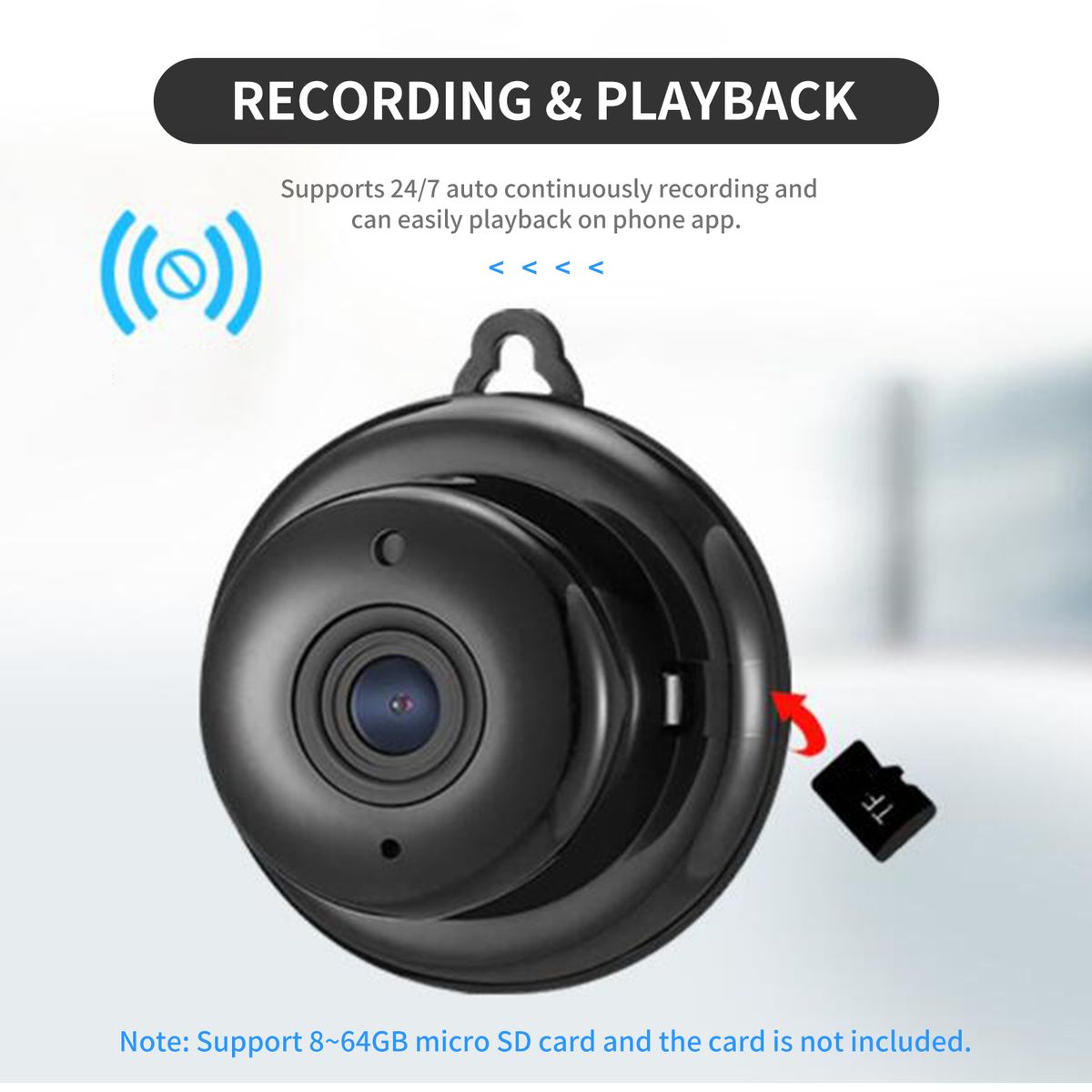 1080P WiFi Home Security Camera With AP Hotspot Support Max
