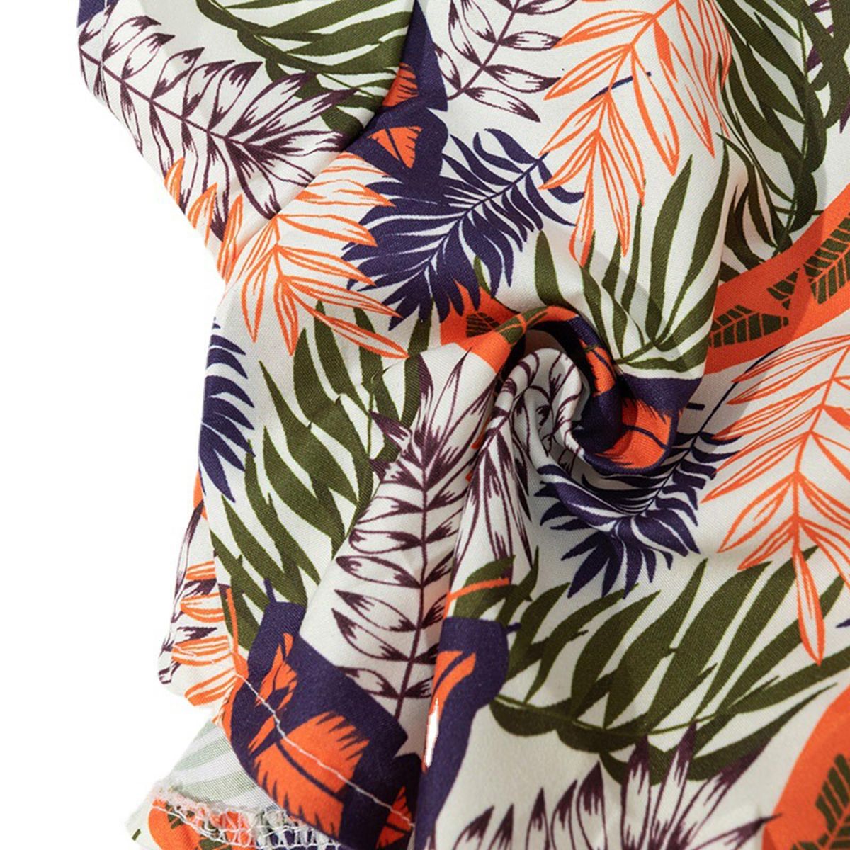 Summer Dog Blouse Feather Printing Pet Puppy Dog Two-legged Clothes Orange