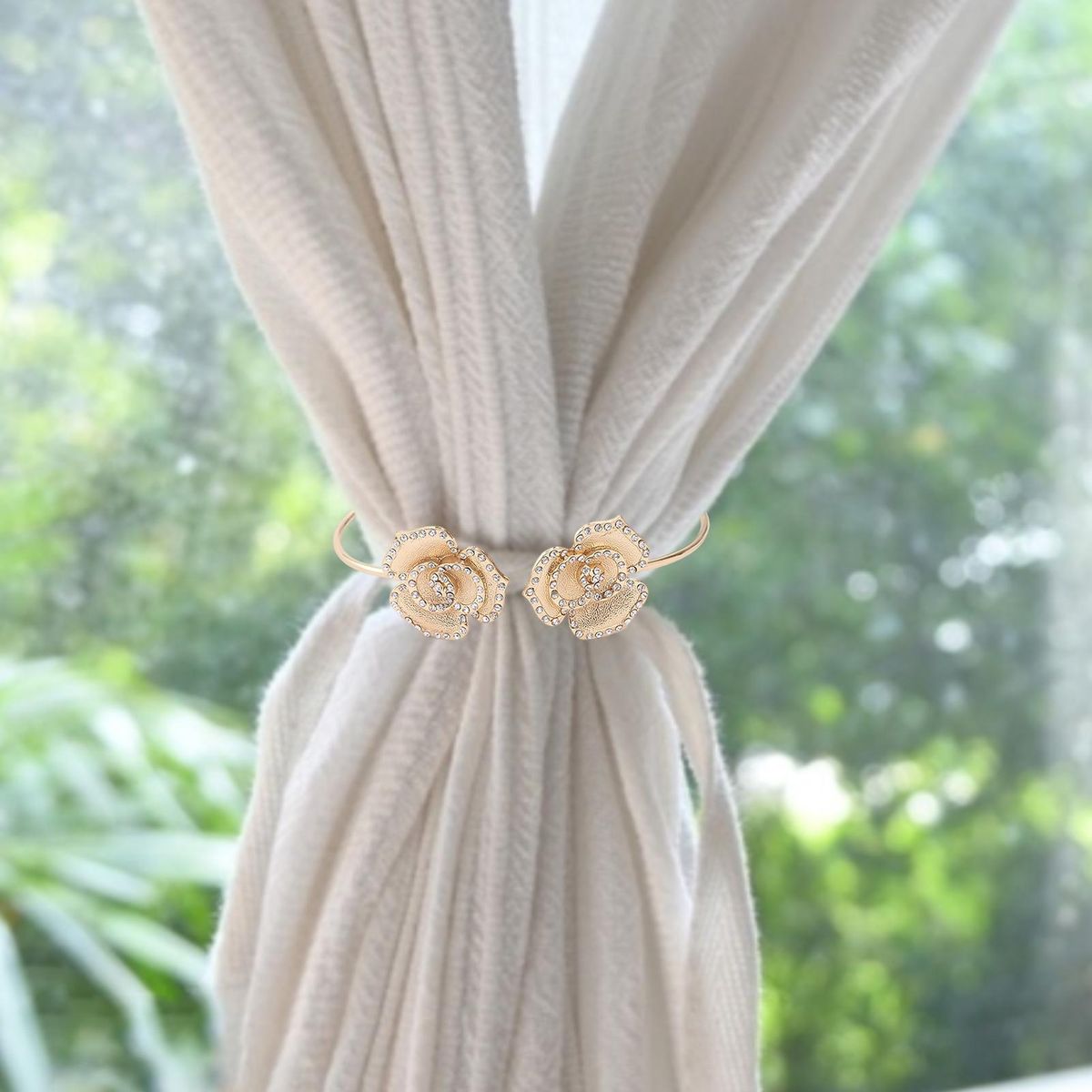 Drapery Holdback Living Room Bedroom Window Curtain Holder Golden