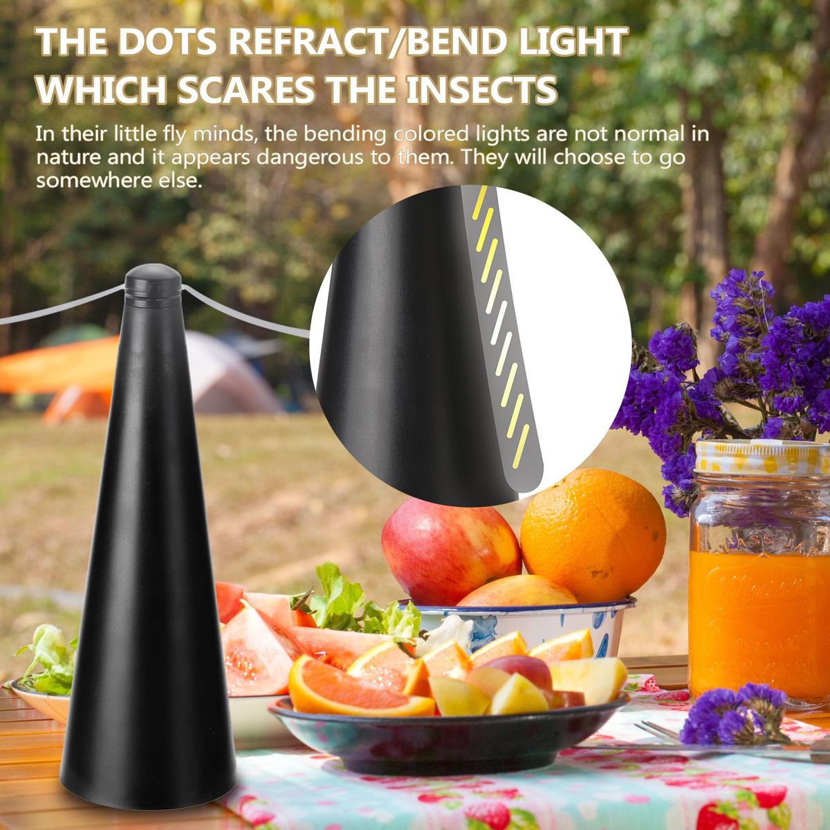 Multifunctional Fly Repellent 360° Rotation Fan-type Food Protector Pest Drive Away Table Fan
