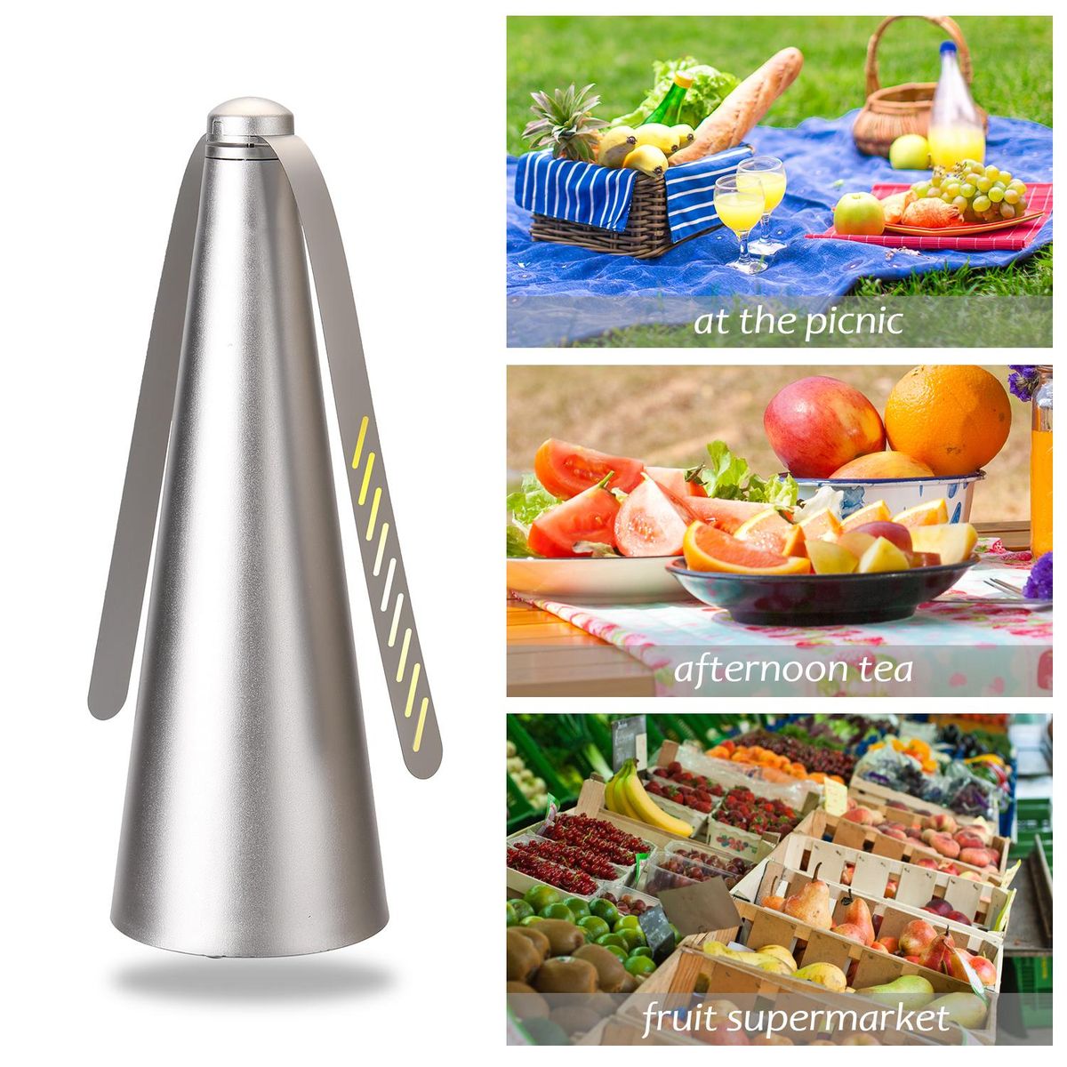 Multifunctional Fly Repellent 360° Rotation Fan-type Food Protector Pest Drive Away Table Fan