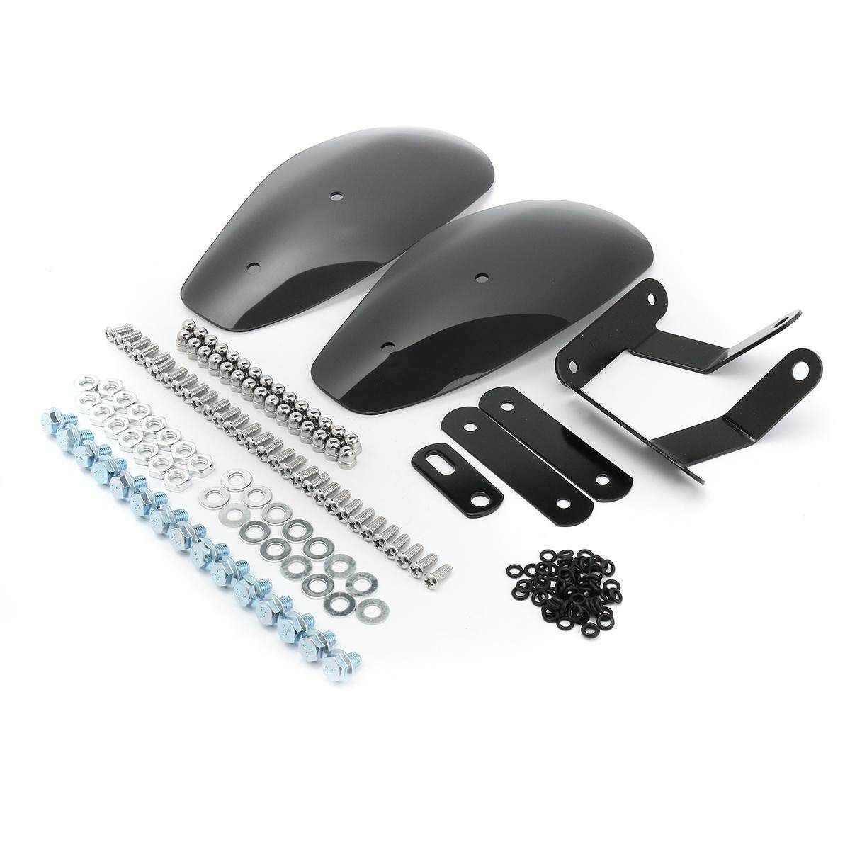 Universal Motorcycle Hand Guard Wind Deflector Protector Shield For Harley Black