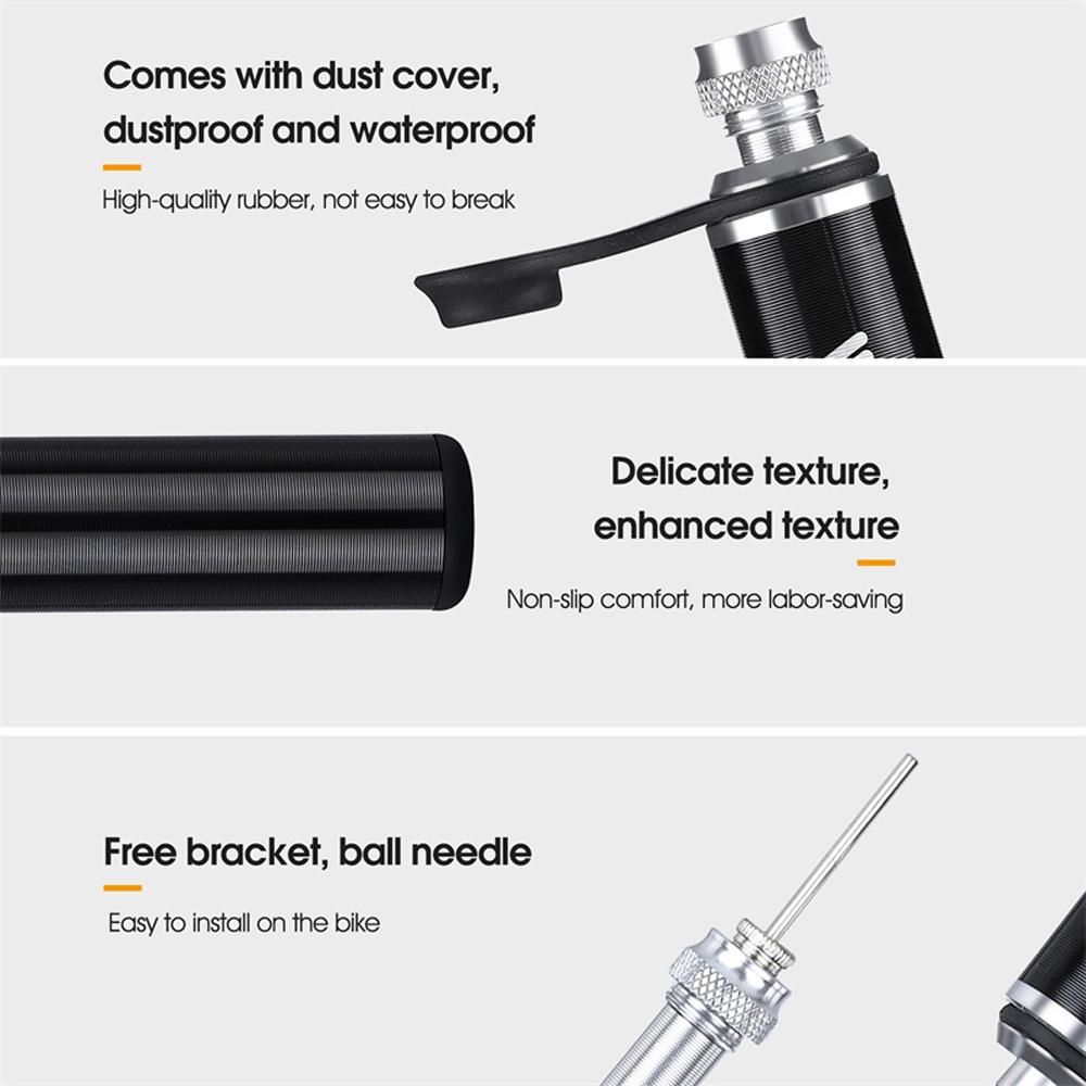 Aluminum Alloy 130PSI Foot Bicycle Tire Pump Portable Mountain Bike Inflator Basketball Inflator Hand Pump Cycling Accessory