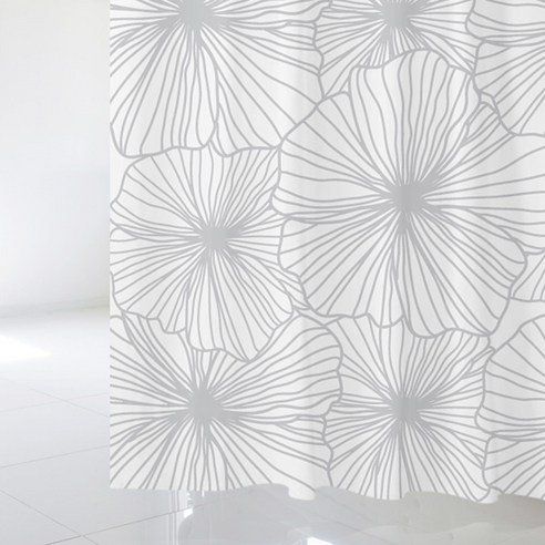 Design Bush Nordic Style Shower Curtain Sc136 + Plastic Hook