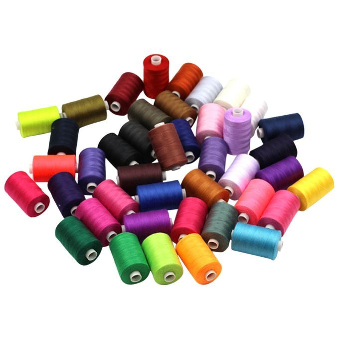 42Pcs Polyester Spool Sewing Thread For Sewing Hand Machine Embroidery