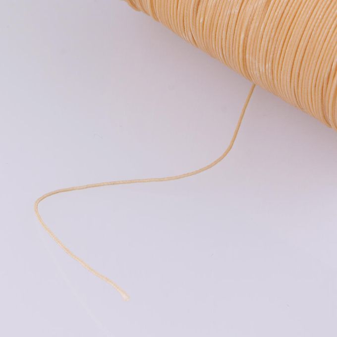 1pcs Leather Sewing Round Waxed Thread Cord DIY Hand Sewing Beige