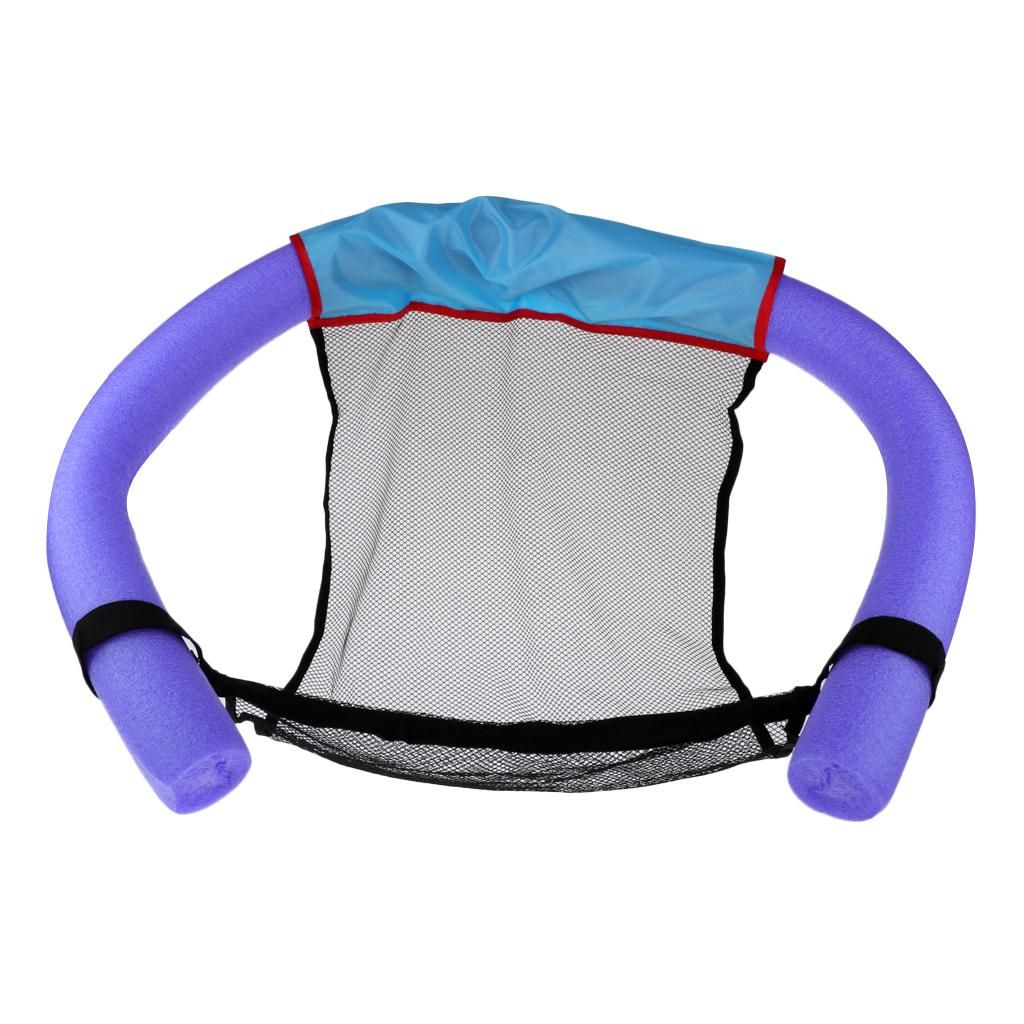 Fun Floating Pool Noodle Sling Mesh Float Chair Swimming Seat Purple