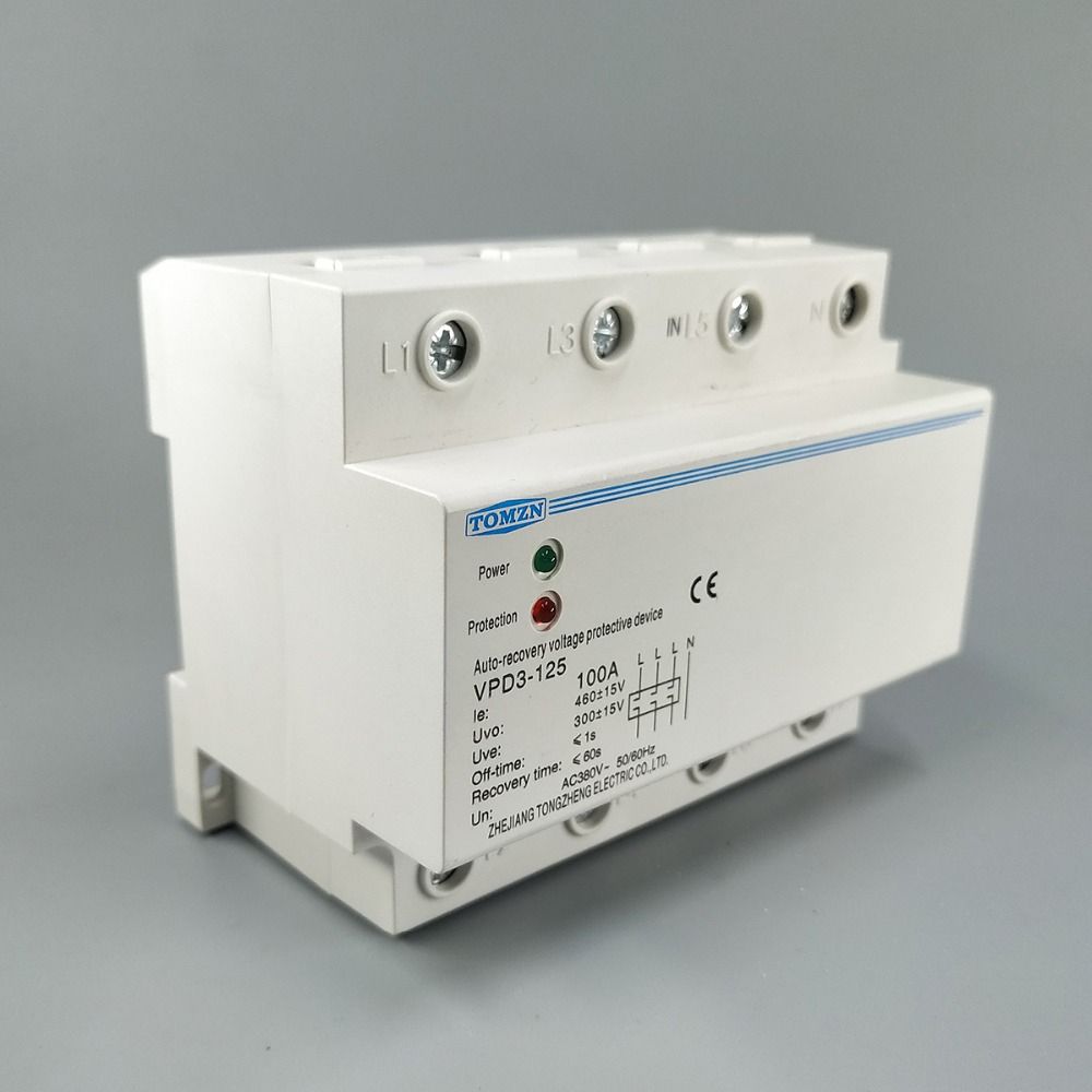 100A 380V Three Phase Four Wire Din Rail Automatic Recovery
