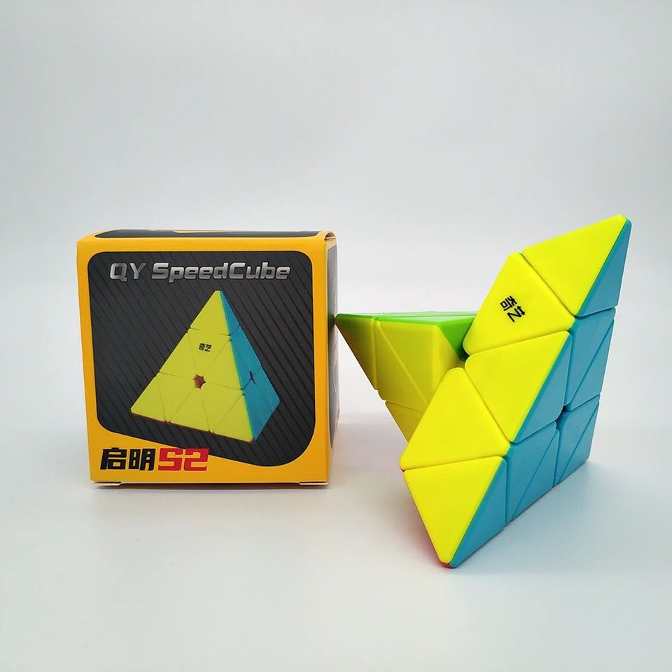 Qiyi Qiming S2 Pyramid 3x3x3 Stickerless Speed Cube Children And Gift