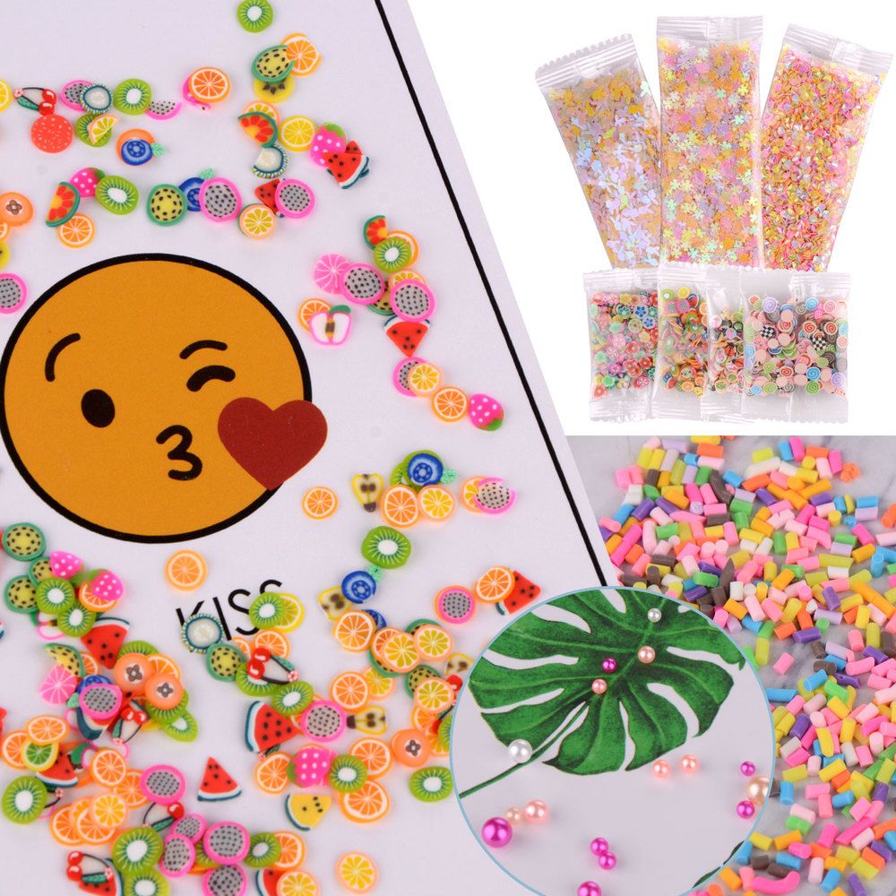 New88 Pack Children DIY Craft Beads Toy Slime Making Kit Styrofoam Foam Balls Beads Charms Glitter Jars Containers For Kids Gift