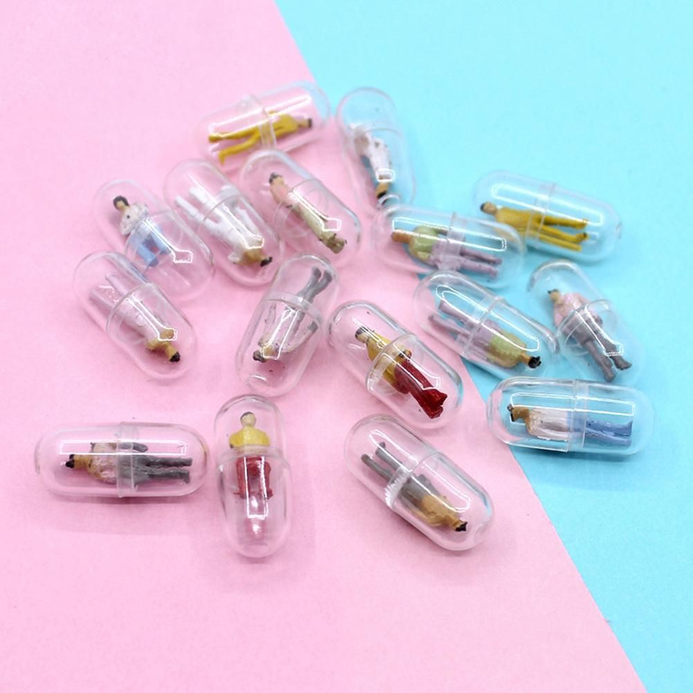 20PCS Slime Mini Capsule Coloured Man Smiling Slime Filler For Kids Plasticine DIY Slime Accessories Supplies Decoration