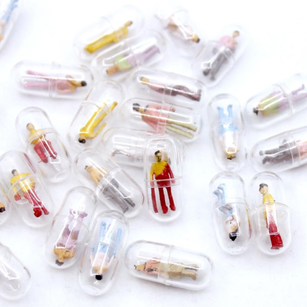20PCS Slime Mini Capsule Coloured Man Smiling Slime Filler For Kids Plasticine DIY Slime Accessories Supplies Decoration
