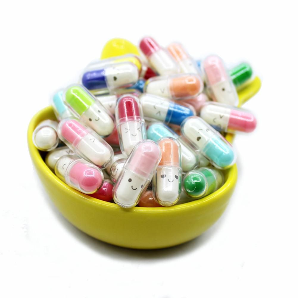 20PCS Slime Mini Capsule Coloured Man Smiling Slime Filler For Kids Plasticine DIY Slime Accessories Supplies Decoration
