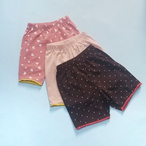 Girls Pattern 3piece Mini Shorts Pant