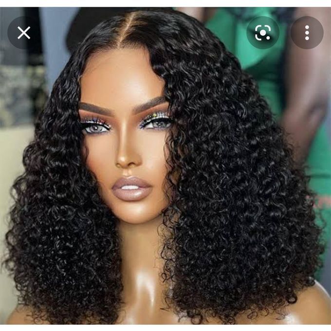 Waterwave Curly Wig With Part Closure-1b