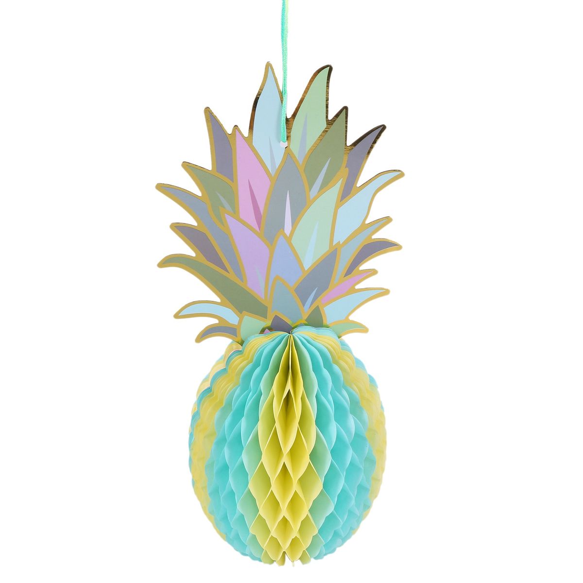 Color Pineapple Shape Paper Honeycomb Balls Table 3