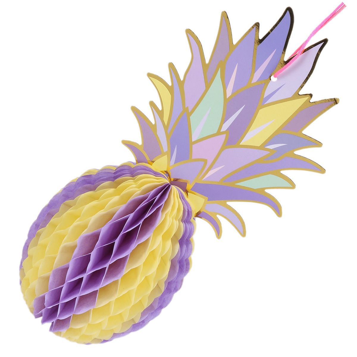 Color Pineapple Shape Paper Honeycomb Balls Table 3