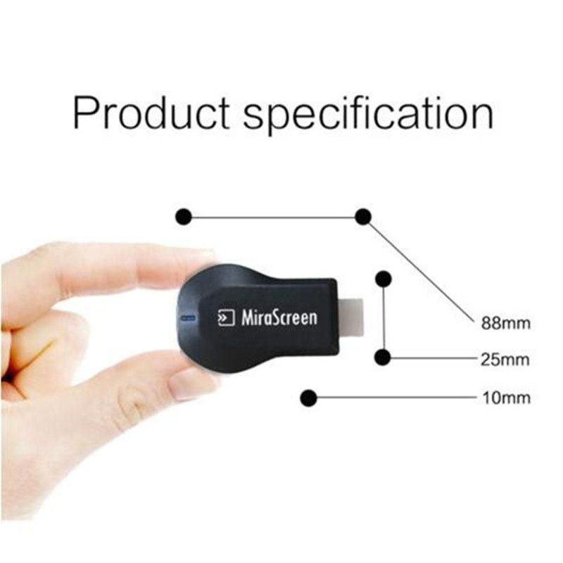 MiraScreen Phone Mirror TV Screen Like Mira Cast MiraCast ChromeCast (Black) CUIII
