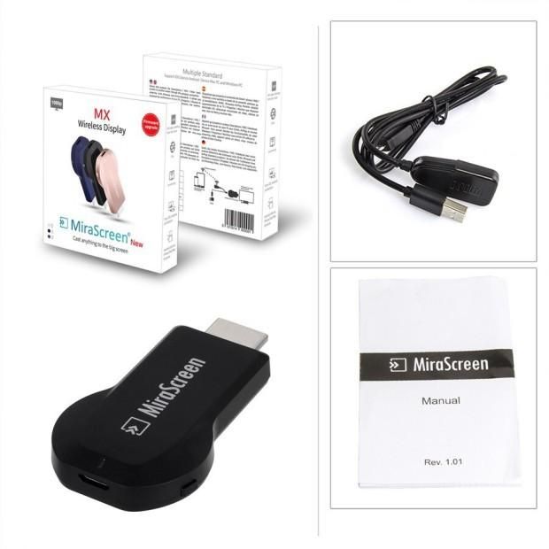MiraScreen Phone Mirror TV Screen Like Mira Cast MiraCast ChromeCast (Black) CUIII