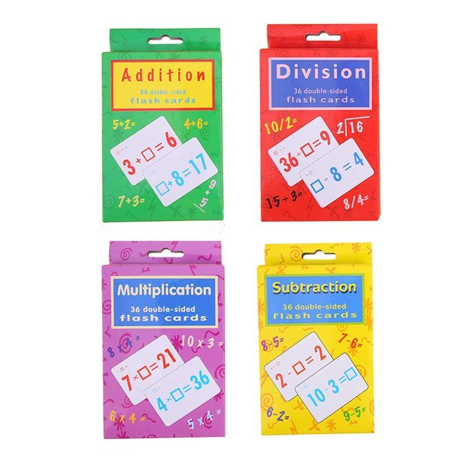 Division Addition Operation Flashcard Math Learning-