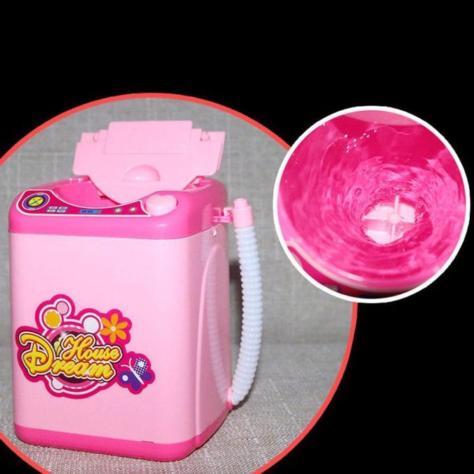 Mini Simulation Washing Machine Children Kids Home Pretend-