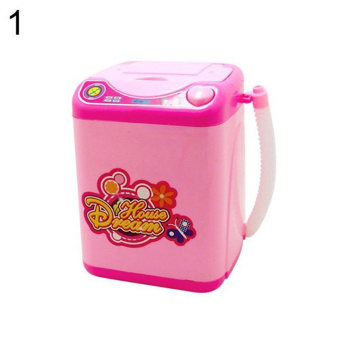 Mini Simulation Washing Machine Children Kids Home Pretend-