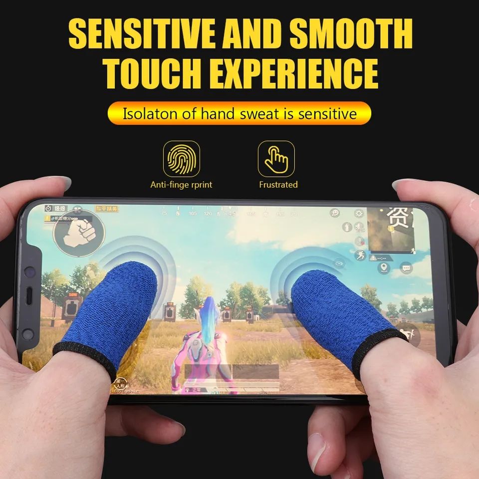 10 Pieces - Anti-sweat Mobile Game Controller Finger Sleeve Gaming Cot Sets Hand Sweatproof Breathable PUBG/ CALL OF DUTY/ FREE FIRE